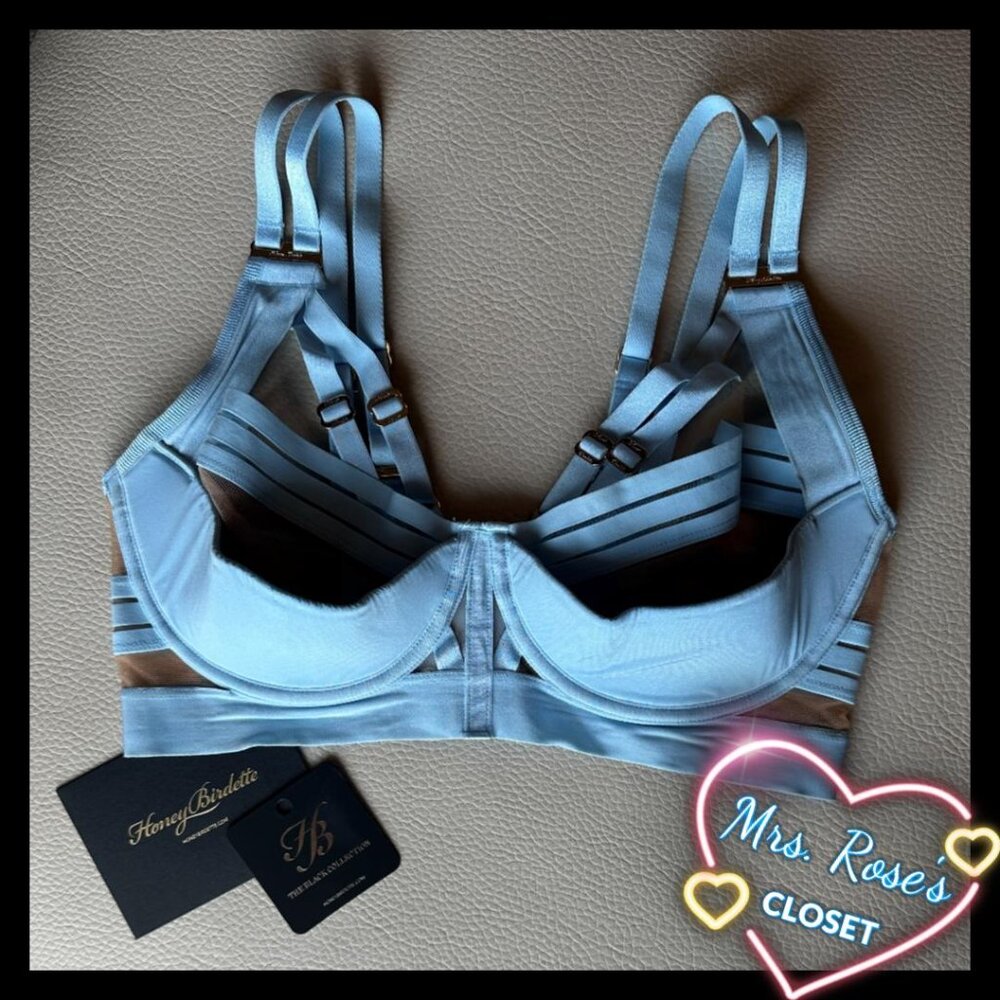 Honey Birdette Linda C Blue Bell Bra US 34DDD/F, UK 34E, EU 75F, AUS 12E